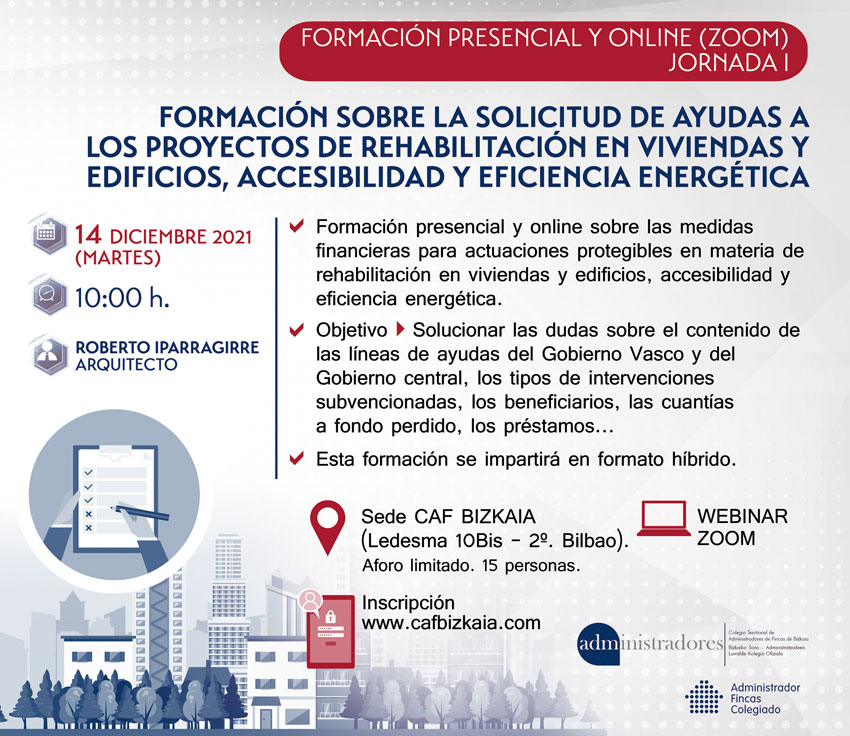 Jornada sobre ayudas a la rehabilitación, accesibilidad y eficiencia energética