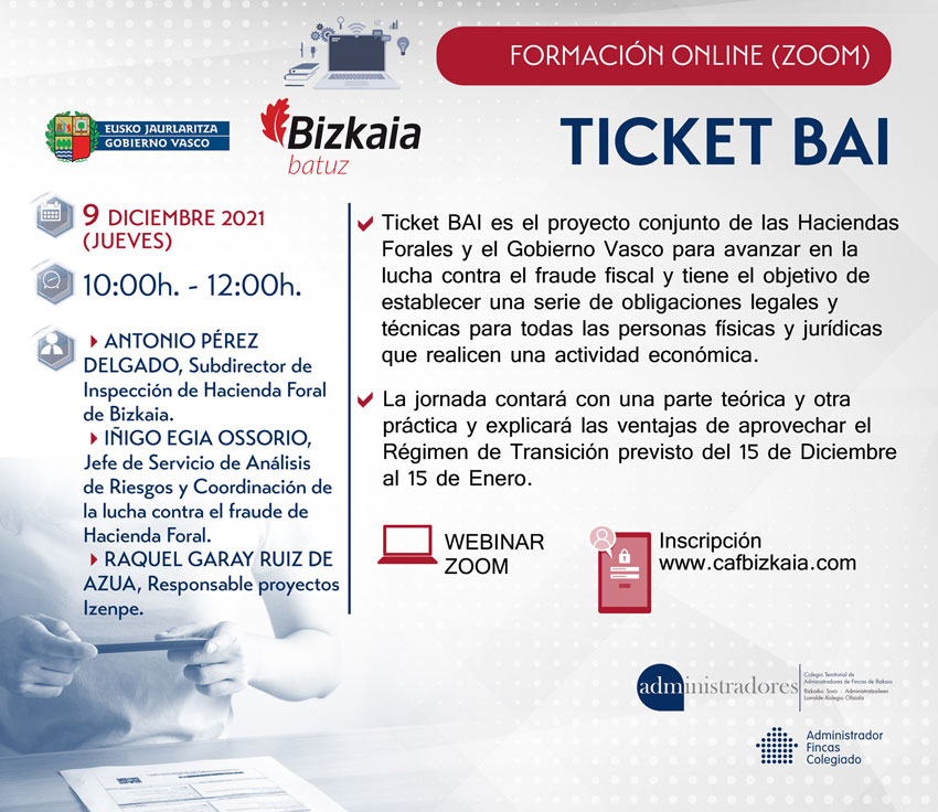 Formación Ticket BAI