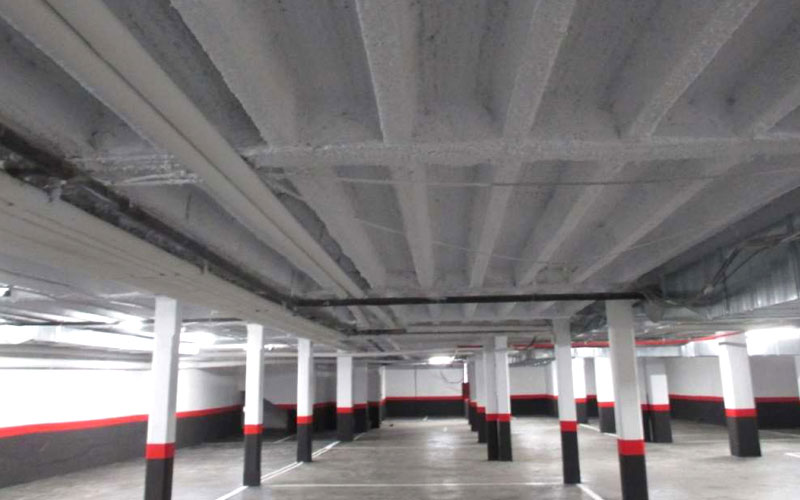 Repair obra de refuerzo de techo en garaje