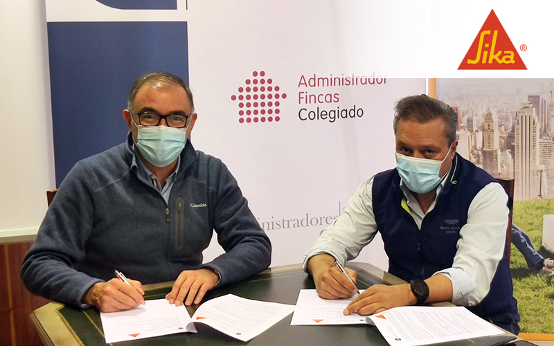 Sika, la empresa líder del sector de materiales de construcción químicos y el Colegio de Administradores de Fincas de Bizkaia firman un acuerdo de colaboración
