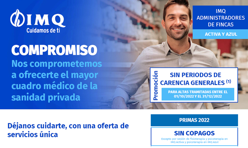 IMQ lanza una promoción de Fin de Año para todos los miembros del Colegio Territorial de Administradores de Fincas de Bizkaia