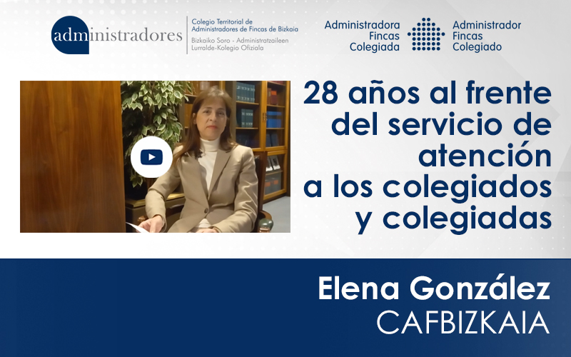 Elena González lleva 28 años al frente del servicio de atención a los colegiados y colegiadas y nos habla de su trabajo y de cómo ha evolucionado ese servicio