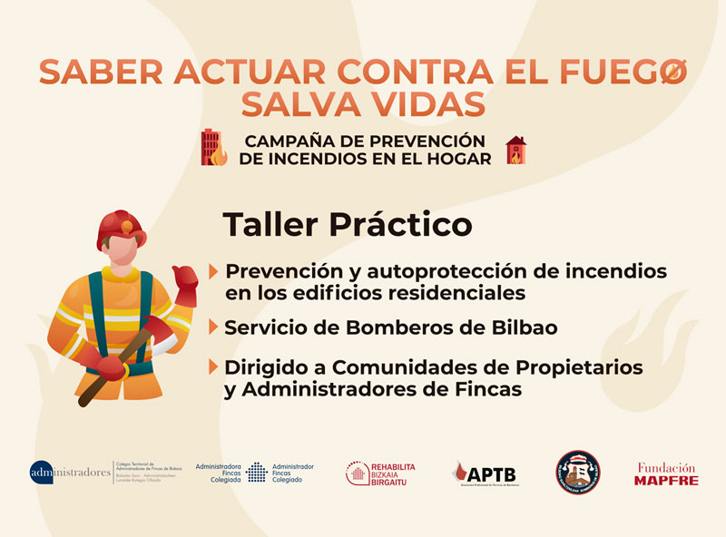 Taller práctico de actuación ante un incendio