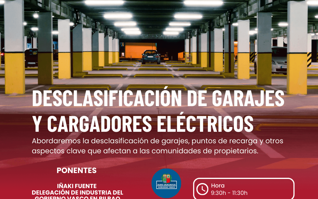 Jornada formativa: Desclasificación de garajes y cargadores eléctricos