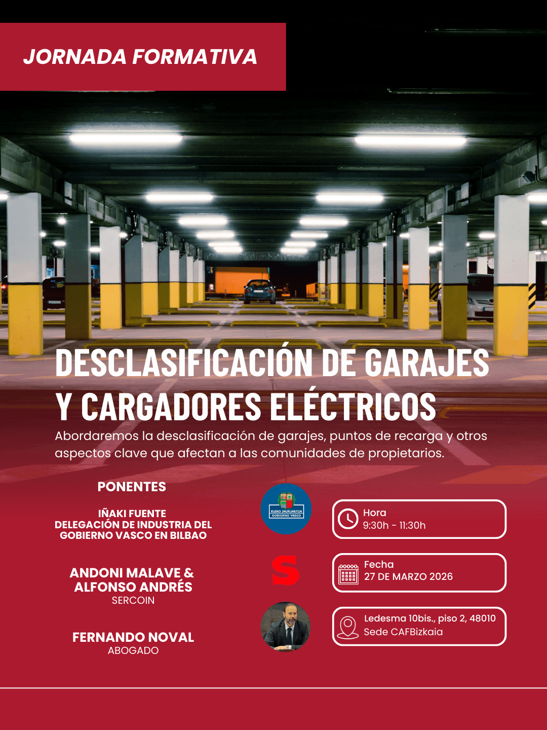 Desclasificación de garajes y cargadores eléctricos
