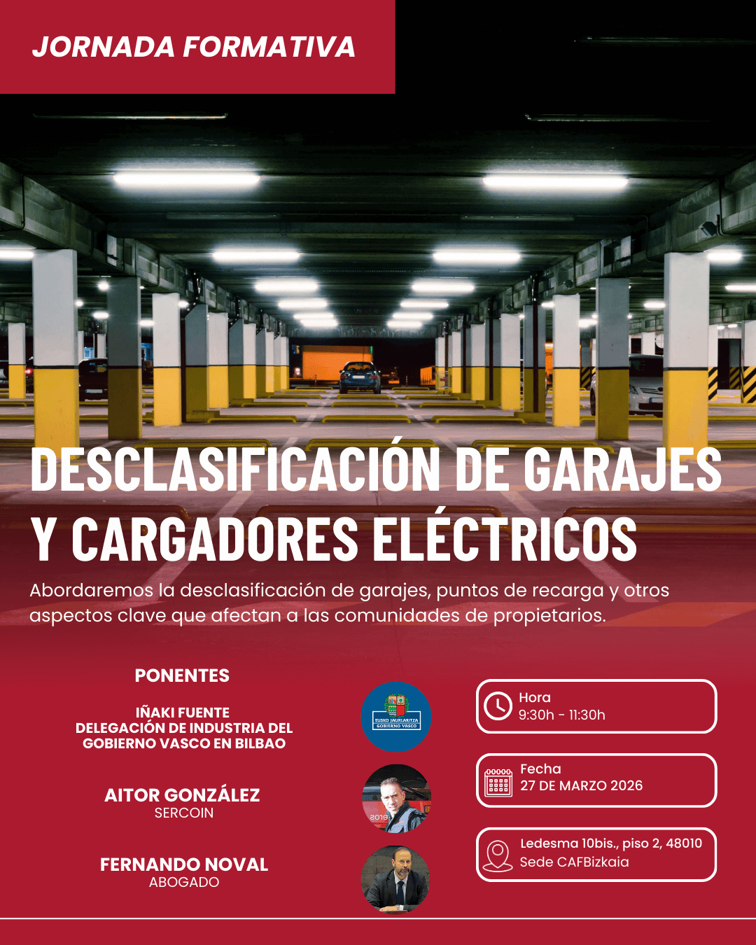 Desclasificación de garajes y cargadores eléctricos